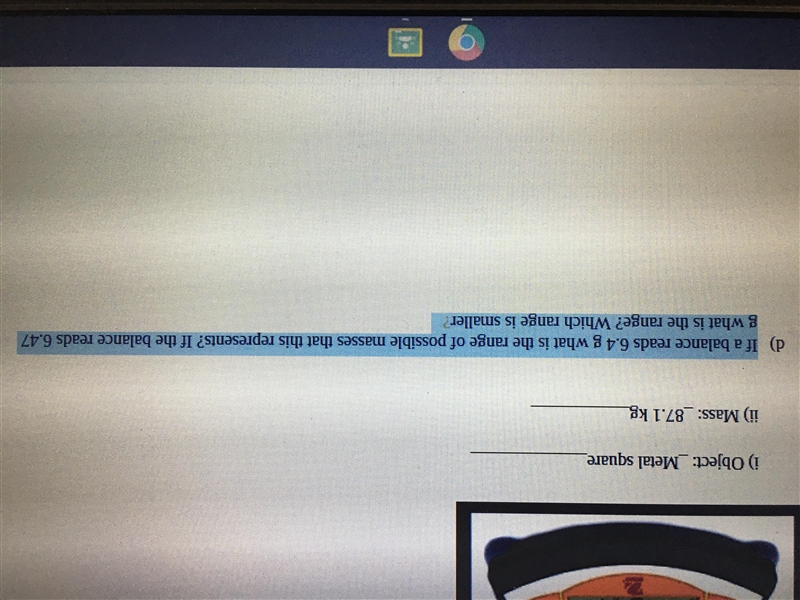 What is the SI unit for mass, volume and length? Second question in picture.-example-1