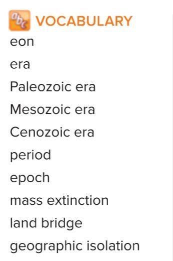 What are the science definitions of these Eon Era Paleozoic era Mesozoic era Cenozoic-example-1