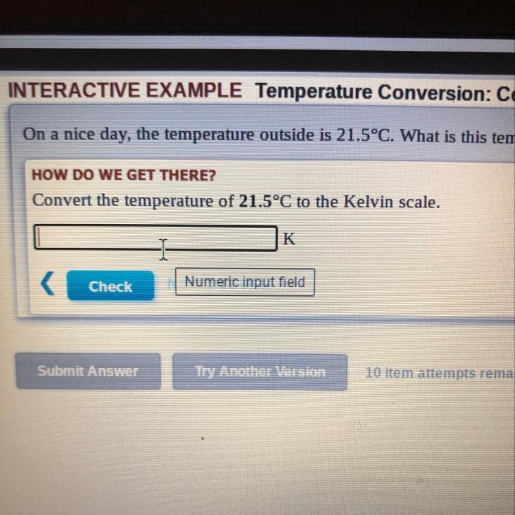 Convert the temperature of 21.5 degrees to the Kelvin Scale-example-1