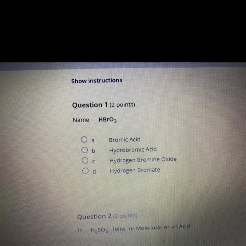 What is the Name for HBrO3-example-1