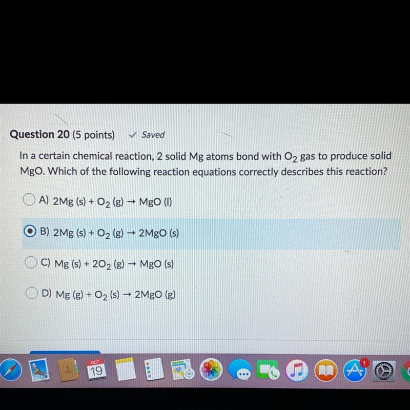 In a certain chemical reaction, 2 solid Mg atoms bond with O2 gas to produce solid-example-1