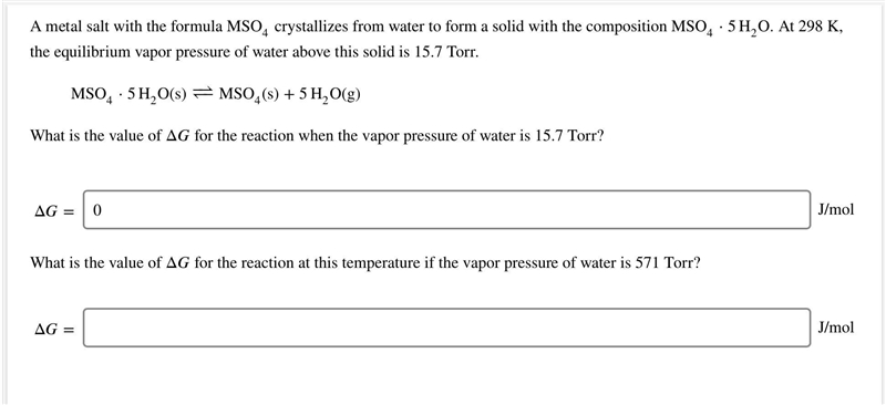 A metal salt with the formula MSO4 crystallizes from water to form a solid with the-example-1