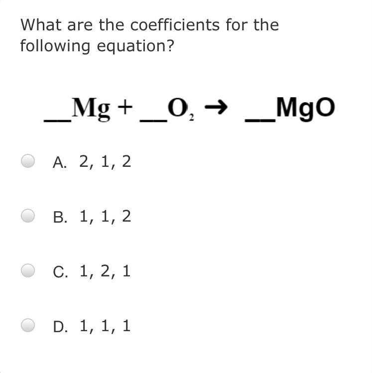 HELP ANSWERS A. 2, 1, 2 B. 1, 1, 2 C. 1, 2, 1 D. 1, 1, 1-example-1