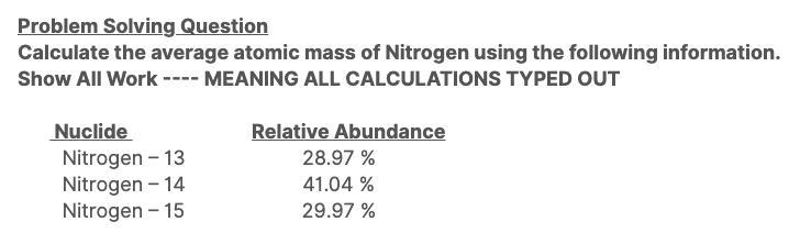 [40 points] How do I find the average atomic masses of these?-example-1