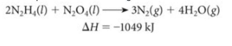 The above reaction was used to fuel the rockets in the Apollo mission landing module-example-1