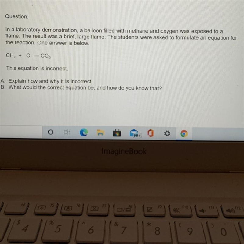 Question: In a laboratory demonstration, a balloon filled with methane and oxygen-example-1