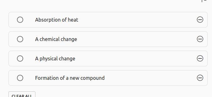 A liquid is cooled during an investigation causing it to solidify. Which of the following-example-1