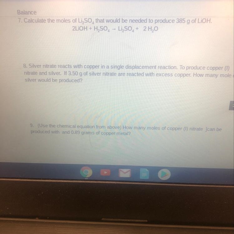 6. Barium sulfate and and sodium sulfate react in a double displacement reaction. If-example-1