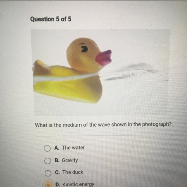 What is the medium of the wave shown in the paragraph?-example-1