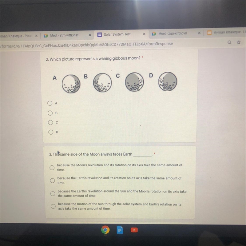 Science test I need help for answers answer both-example-1