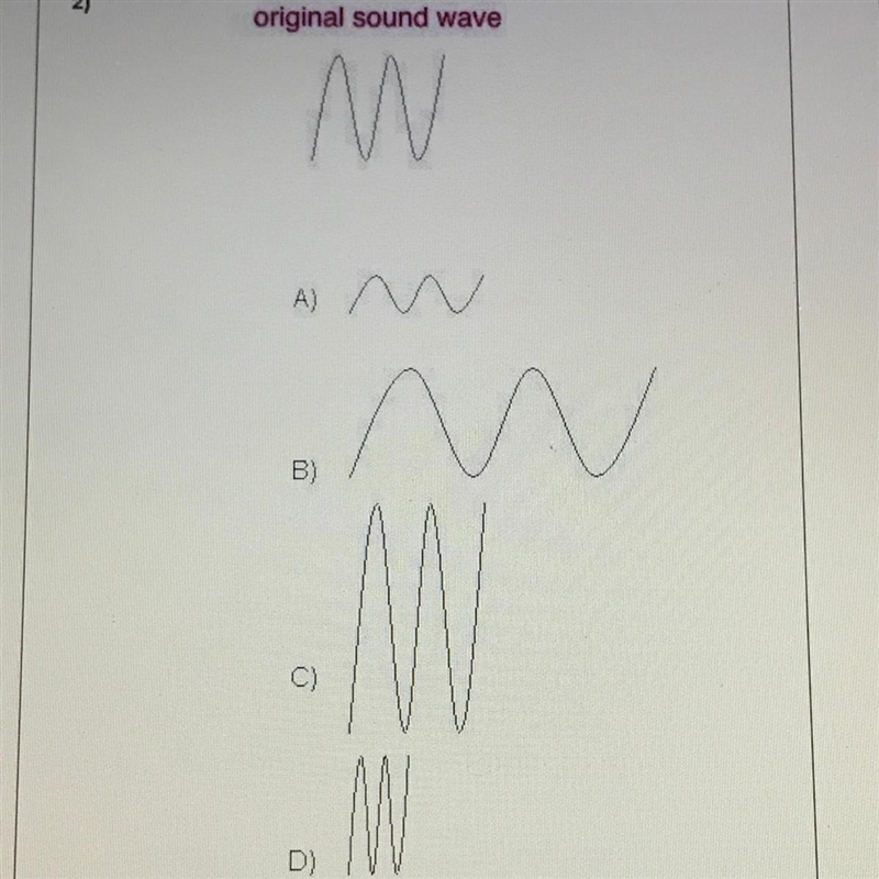 15 POINT..!!! NEED ANSWER ASAP..!!! consider the original wave. which of the four-example-1