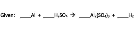 When the equation below is correctly balanced, the coefficient for H2SO4 is: (See-example-1