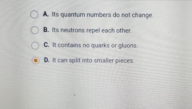 Which of these is a characteristic of a radioactive nucleus?​-example-1