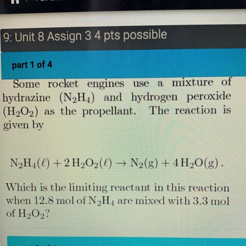 How much of the excess reactant remains unchanged? how much N2 is formed? (in mol-example-1