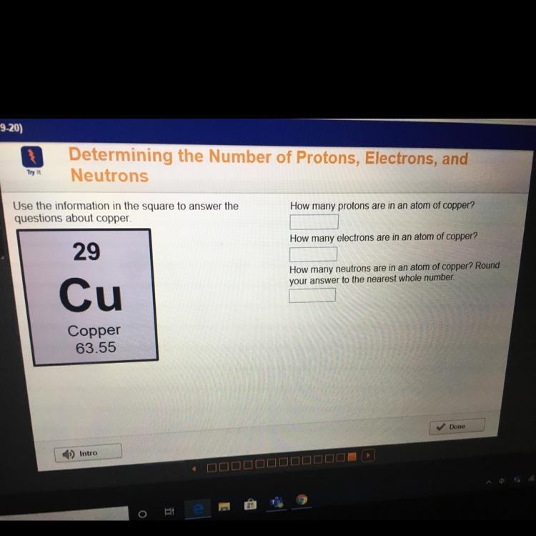 Use the information in the square to answer the questions about copper.-example-1