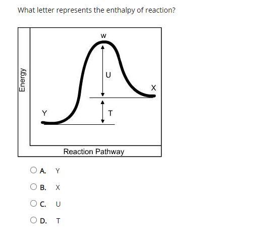 What letter represents the enthalpy of reaction?-example-1