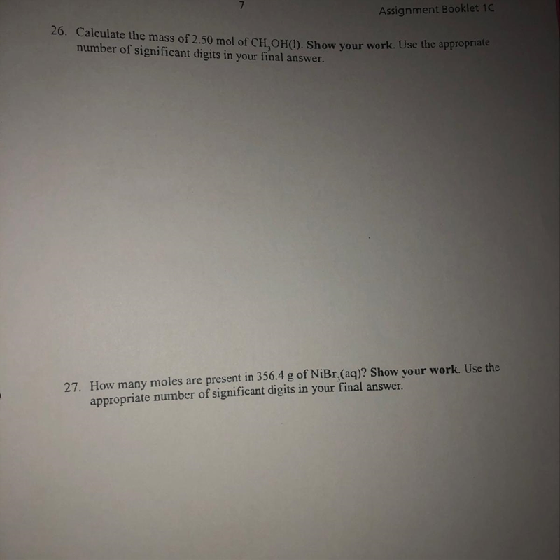 Calculate the mass of 2.50 mol of CH,OH(1). Show your work. Use the appropriate number-example-1