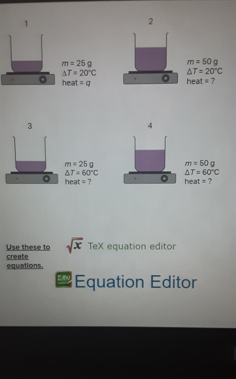 how much heat, in terms in q, would it take to produce the change in temperature indicated-example-1