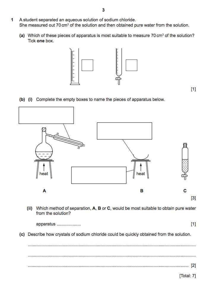 (a) Which of these pieces of apparatus is most suitable to measure 70cm^{3} of the-example-1