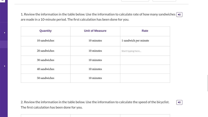 1. Review the information in the table below. Use the information to calculate rate-example-1