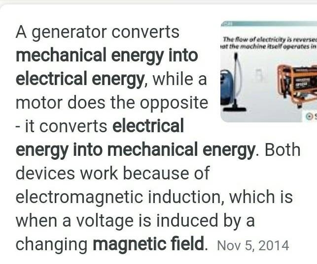 Describe how electrical energy can be transformed into mechanical energy within a-example-1