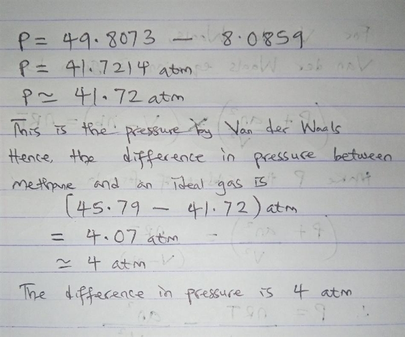 15.0 moles of gas are in a 8.00 LL tank at 24.5 ∘C∘C . Calculate the difference in-example-3