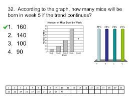 According to the graph, how many mice will be born in week 5 if the trend continues-example-1