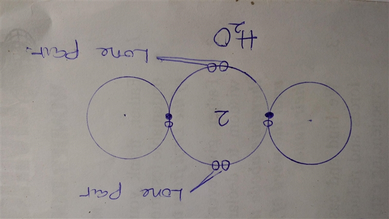 A molecule with a central atom and two bonded atoms is bent with a bond angle of 105◦ . Assuming-example-1