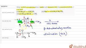 What happens when 2chloro 2 methyl propane reacts with alc.koh?? ​-example-1