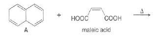 What is the structure of the product formed when a is heated in the presence of maleic-example-1