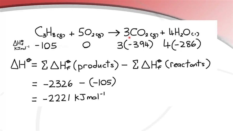 Write an expression for standard enthalpy of formation using suitable chemical reaction-example-1