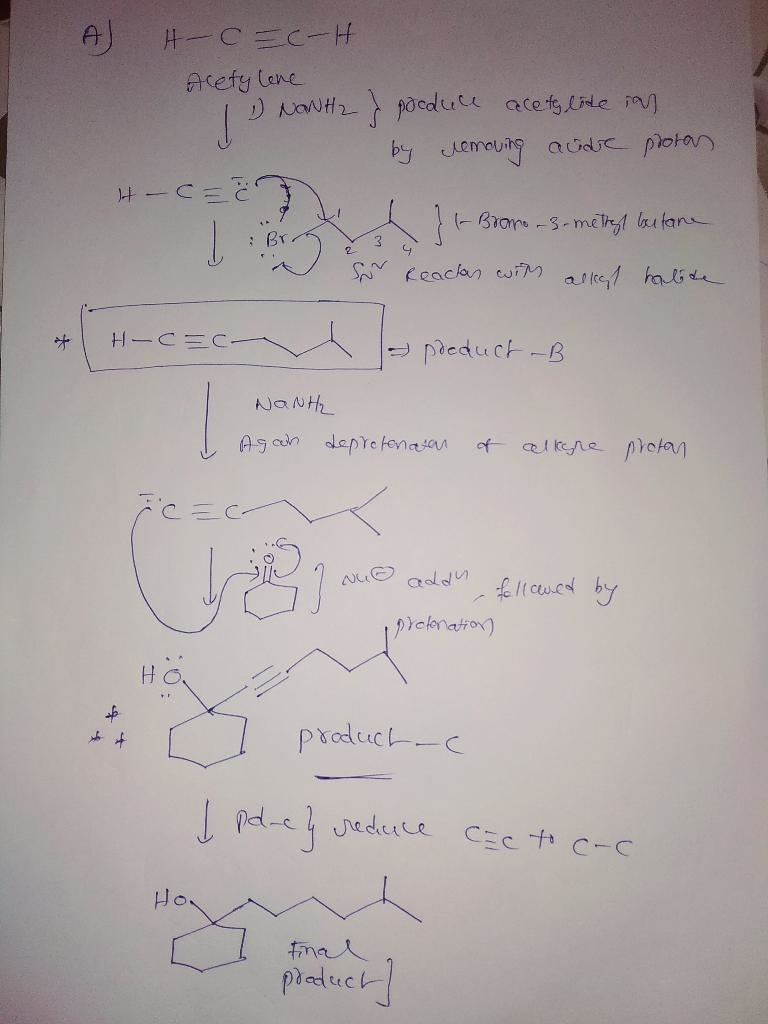 N each reaction box, place the best reagent or reactant from the list below. reagents-example-1