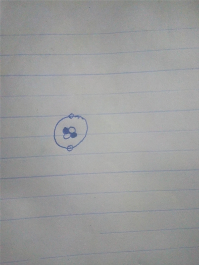 Beryllium-8 decays through the release of an alpha particle. Draw what the nucleus-example-1