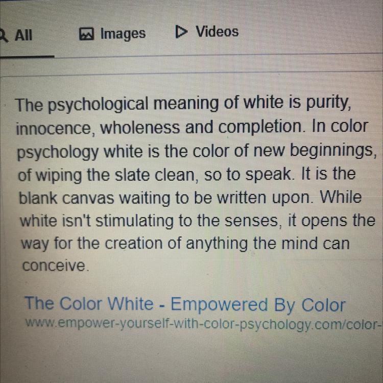 Describe what is happening when we see the color white. why do we see white? ￼￼-example-1