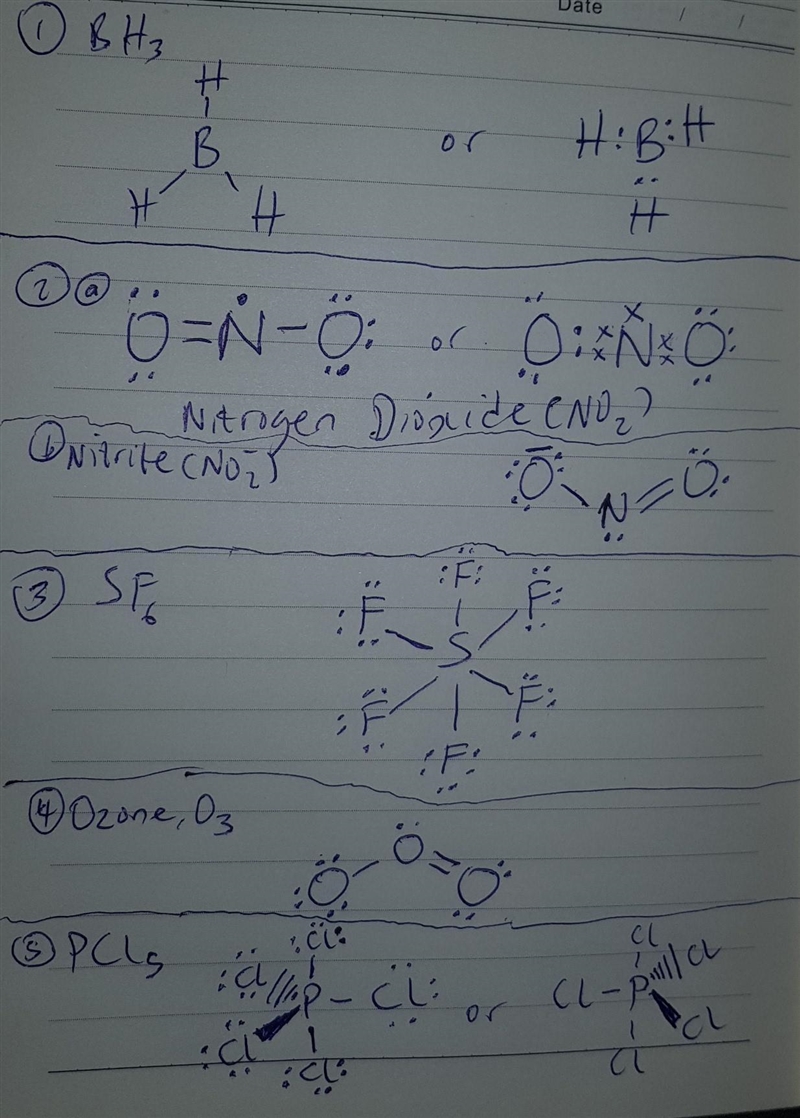 Draw the Lewis structures of the molecules below and use them to answer the following-example-1