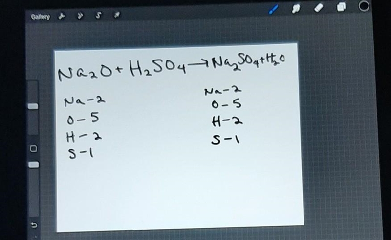 Na2o + h2so4 ———> na2so4 + h2o Can anyone balance this please!!??-example-1