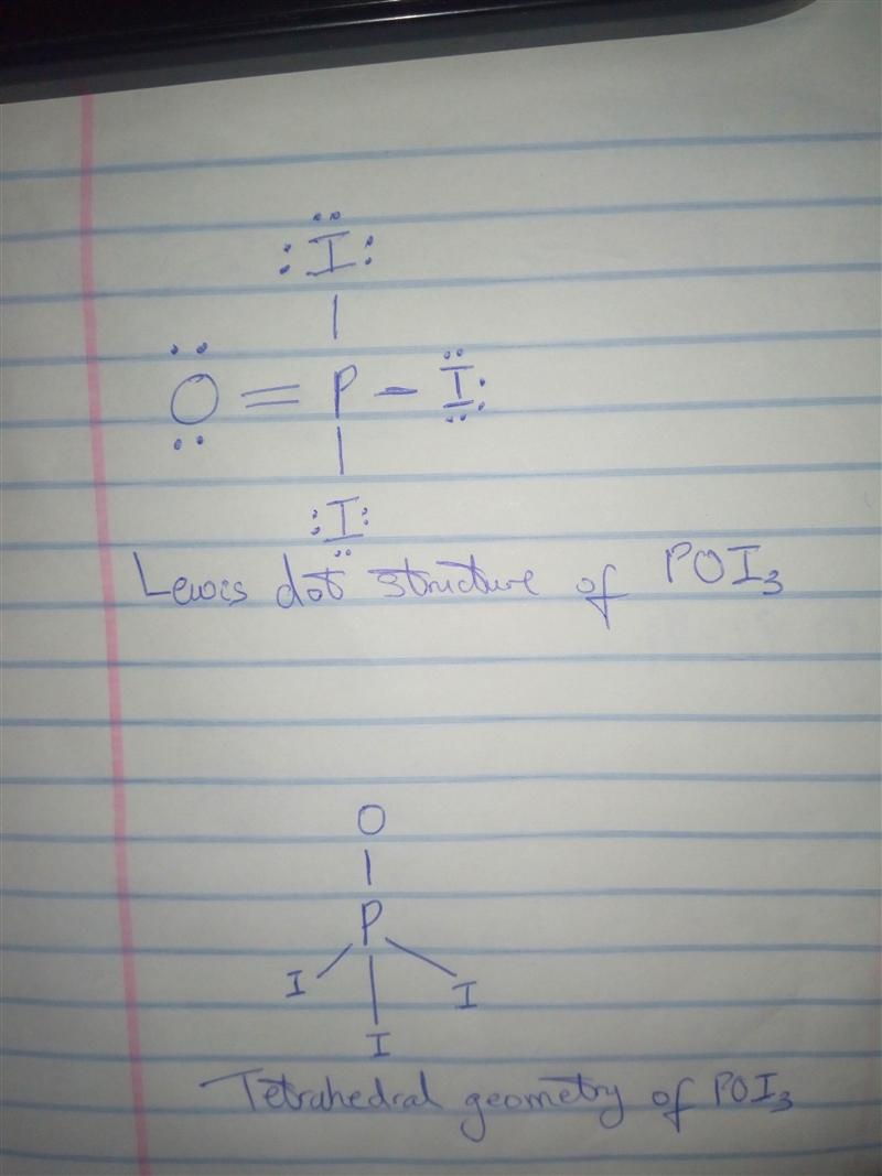 What is the molecular geometry for POI3?-example-1