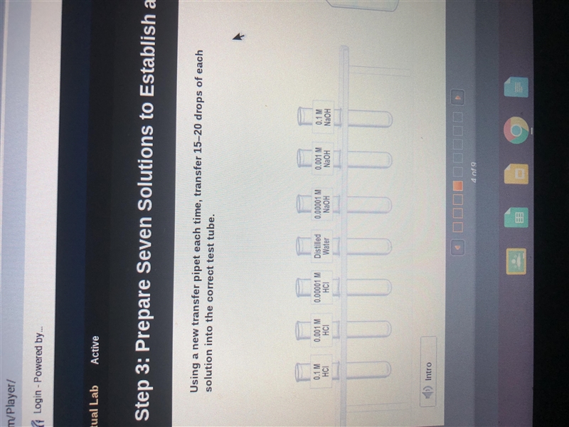 Label the test tubes, in order, from most acidic to most basic. -0.1 M NaOH -0.1 M-example-1