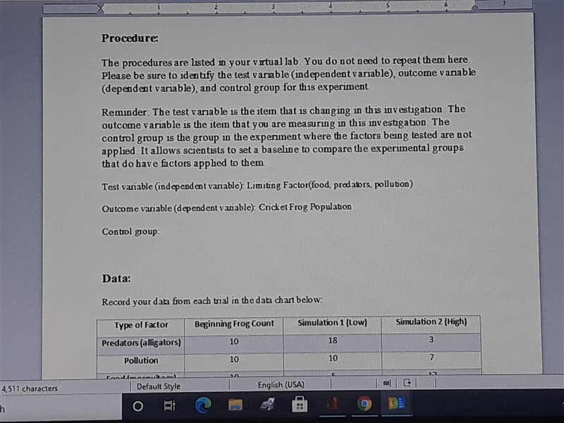 PLEASE help ASAP please I NEED help FAST 02.02 Limiting Factors lab Objective(s): In-example-2