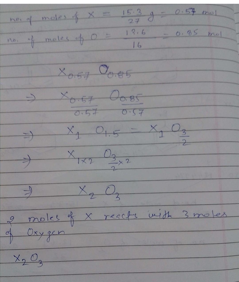 Quick answer plz............An oxide was prepared by combining 15.3g of an element-example-1