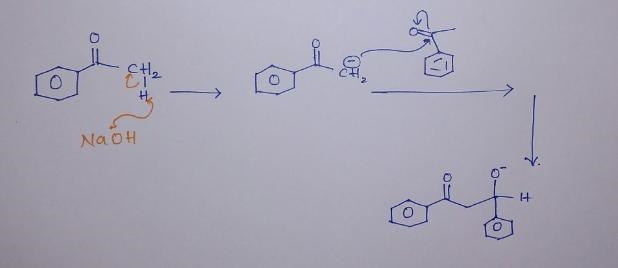 The role of sodium hydroxide in the synthesis of a chalcone is to-example-1