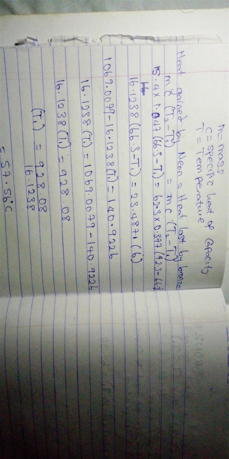 ? Question An isolated insulated cylinder contains 15.40 grams of neon gas and a 62.30-gram-example-1