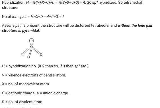 Explain the structure of XeO3​-example-1