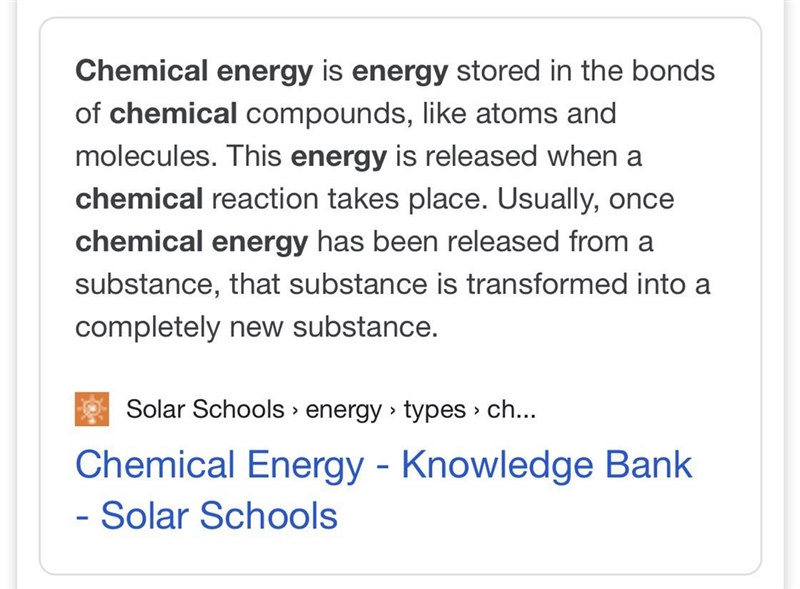 Which of the following is the correct definition of chemical energy? A. energy stored-example-1