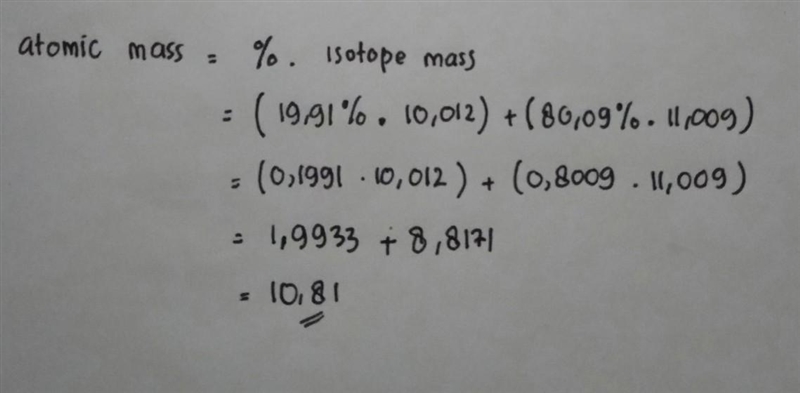 Element X has two natural isotopes. The isotope with a mass of 10.012 amu (10X) has-example-1