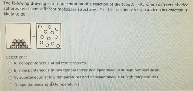 The following drawing is a representation of a reaction of the type A → B, where different-example-1