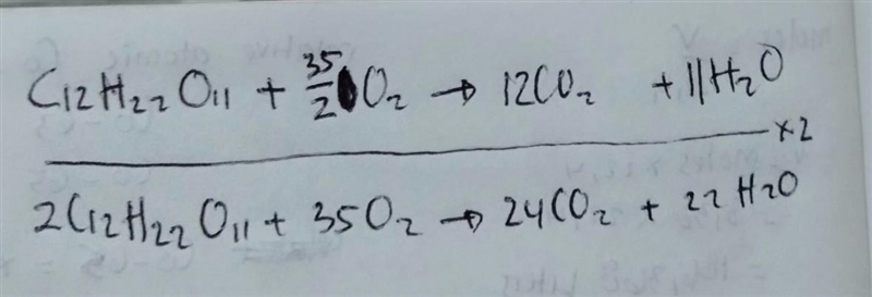 C12H22O11 + 6O2 à (Heat) + _________ + _________ + _________-example-1