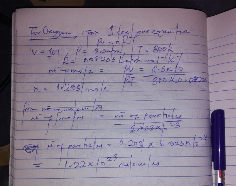 If 1 10 liter sample of O2 gas at 300 kelvin and 0.5 atmosphere of pressure contains-example-1