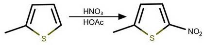 Draw the principal organic product expected when 2-methylthiophene reacts with hno-example-1