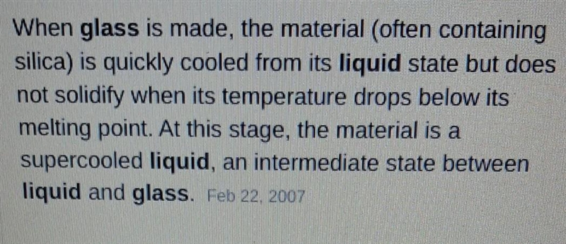 2. How can glass be a liquid if it's so hard?-example-1